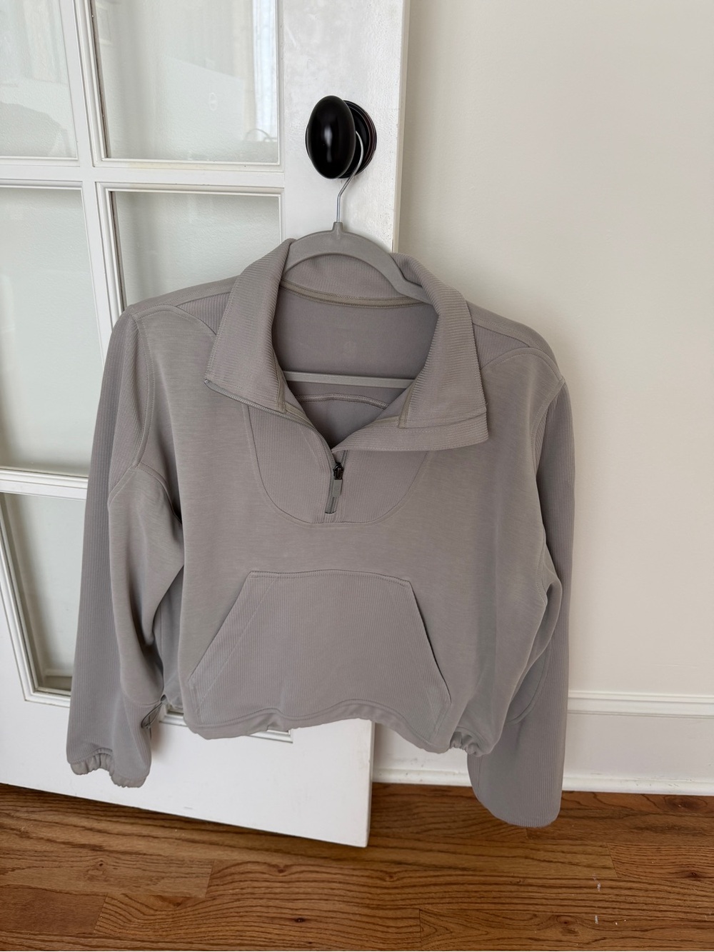 lululemon athletica Light Gray/sage Half-Zip Pullover Hoodie